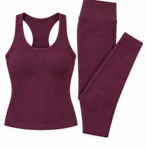 Conjunto Deportivo de Tres Piezas para Mujer, Color Azul Marino, Chaqueta con Cierre, Sujetador Deportivo y Leggings de Cintura Alta (Secado Rápido, Transpirable, Cuello Redondo) - Product Image 5