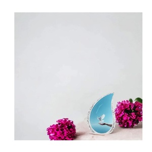 Heritage Aluminum Tear Drop <b>Keepsake</b> Funeral Cremation Urn Memorial <b>Ash</b> Container Featuring Stylish Secure Closure - Product Image 3