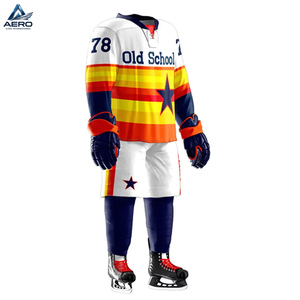 Uniforme de Hockey sobre Hielo 2026, Totalmente Transpirable y Duradero, Diseño Clásico con Rayas y Estrellas, Calidad Premium, Servicio OEM ODM - Product Image 5