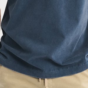 Camiseta de Hombre con Logotipo Personalizado, Lisa, Teñida con Ácido, de Secado Rápido, Informal y para Uso Diario, 100% Algodón, Lavada con Ácido - Product Image 3