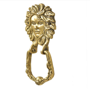 Timbre de puerta artesanal de latón con cabeza de león, herrajes para timbre de puerta - Product Image 3