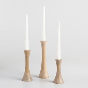 Beautiful Wooden Candle Holder Handcrafted Decorative Accent For Dining <b>Tables</b> Living Rooms And Special Events - Product Image 2