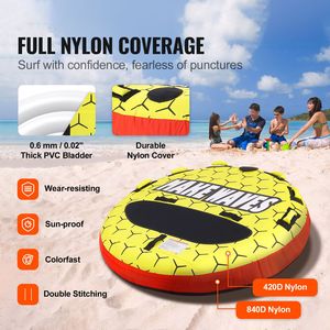 Tubi Gonfiabili in PVC e Vinile per Sport Acquatici, Rimorchiabili, per 1-3 Persone, Lunghezza 63 Pollici, Capacità 510 Libbre - Product Image 2