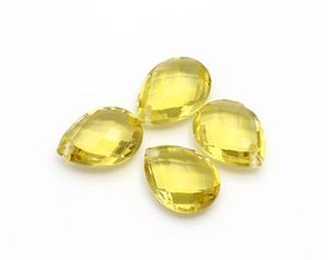 Pierre précieuse naturelle jaune citron, taille Asscher, forme poire, 5,00 carats, haute qualité, certifiée IGI, pour la fabrication de bijoux, perçage frontal - Product Image 2
