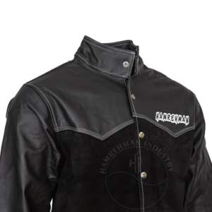 เสื้อแจ็คเก็ตหนังวัวสำหรับงานเชื่อม ทนความร้อน ป้องกันอันตราย  แบบสั่งทำพิเศษ สำหรับงานหนัก - Product Image 4