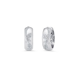 Boucles d'oreilles tendance en or blanc 10K avec diamants de laboratoire taille baguette pour femme, bijoux de mariage certifiés IGI - Product Image 2