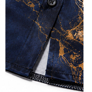 Chemise décontractée imprimée pour homme de qualité supérieure avec motif moderne sur toute la surface, tissu en mélange de coton respirant, coupe classique pour un usage quotidien - Product Image 5