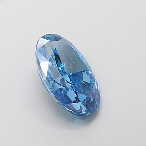 Diamant ovale de 2,01 carats, cultivé en laboratoire par CVD, couleur bleu vif fantaisie, clarté VS2, polissage excellent, pierre précieuse de luxe non montée - Product Image 4