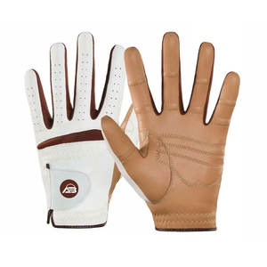 Gants de golf en tissu respirant et peau de mouton avec logo personnalisé, pour droitier et gaucher, pour hommes - Product Image 1