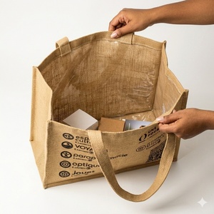Bolsa de Compras de Yute Impresa Premium, Reutilizable y Ecológica, con Asas Resistentes para Comercio Minorista y Promoción - Product Image 6