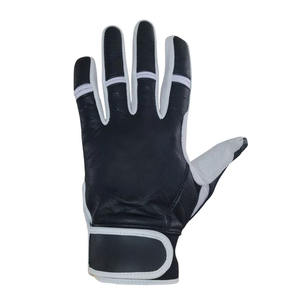 Guantes de Béisbol de Cuero Blanco y Negro, Transpirables, con Palma Perforada para un Agarre Mejorado, Correa de Muñeca Ajustable, Personalizables OEM - Product Image 2