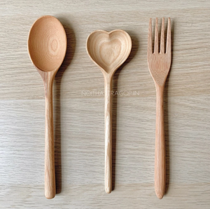 Petite cuillère en bois, cuillère miniature en bois, fabrication artisanale, vente en gros directe d'usine du Vietnam, étiquette personnalisée, cuillère cadeau, forme d'animal, chat, lapin - Product Image 6