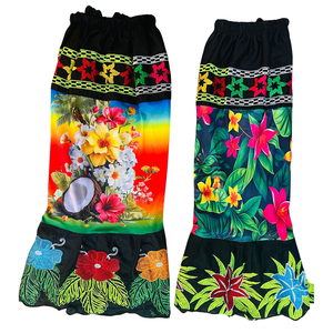 Lavalava Polinesia al por Mayor, Diseño Unisex con Bordes Geométricos Tradicionales, Color Personalizado, Venta al por Mayor de Fábrica - Product Image 3