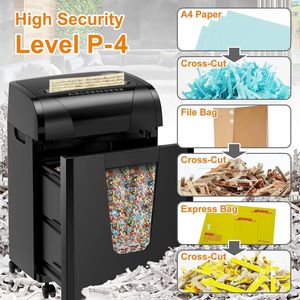 Durevole veloce 18-Sheet Cross Cut carta trituratore Auto a prova di inceppamento 18 litri Pull Bin P-4 livello di sicurezza per uso ufficio per - Product Image 2