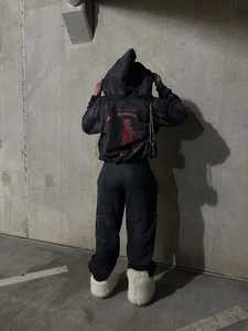 Conjunto Deportivo Oversize para Mujer con Logotipo Personalizado OEM, Sudadera con Capucha y Pantalones Deportivos Estilo Vintage Lavado, 100% Verano/Primavera - Product Image 2