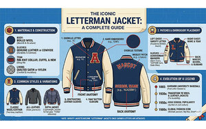 Chaqueta Varsity Unisex de Hip Hop, Chaqueta de Béisbol de Lona y Lana con Detalles de Logotipo Bordado y Reflectante en la Parte Delantera - Product Image 4