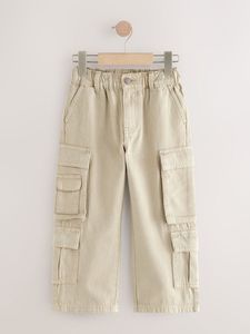 Pantalones cargo para niñas, pantalones informales con cintura elástica y múltiples bolsillos, pantalones duraderos y cómodos para uso diario - Product Image 3