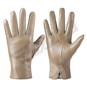 Gants d'hiver de haute qualité, personnalisés, avec manchette en fourrure, gants en cuir tendance, gants d'hiver en cuir PU compatibles avec les écrans tactiles - Product Image 1