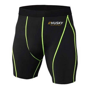 Shorts de Compresión Unisex de Nailon y Spandex, Cintura Alta Elástica, Bolsillo Oculto, Logotipo Personalizado, Secado Rápido, Ligeros, Transpirables, hasta la Rodilla - Product Image 4