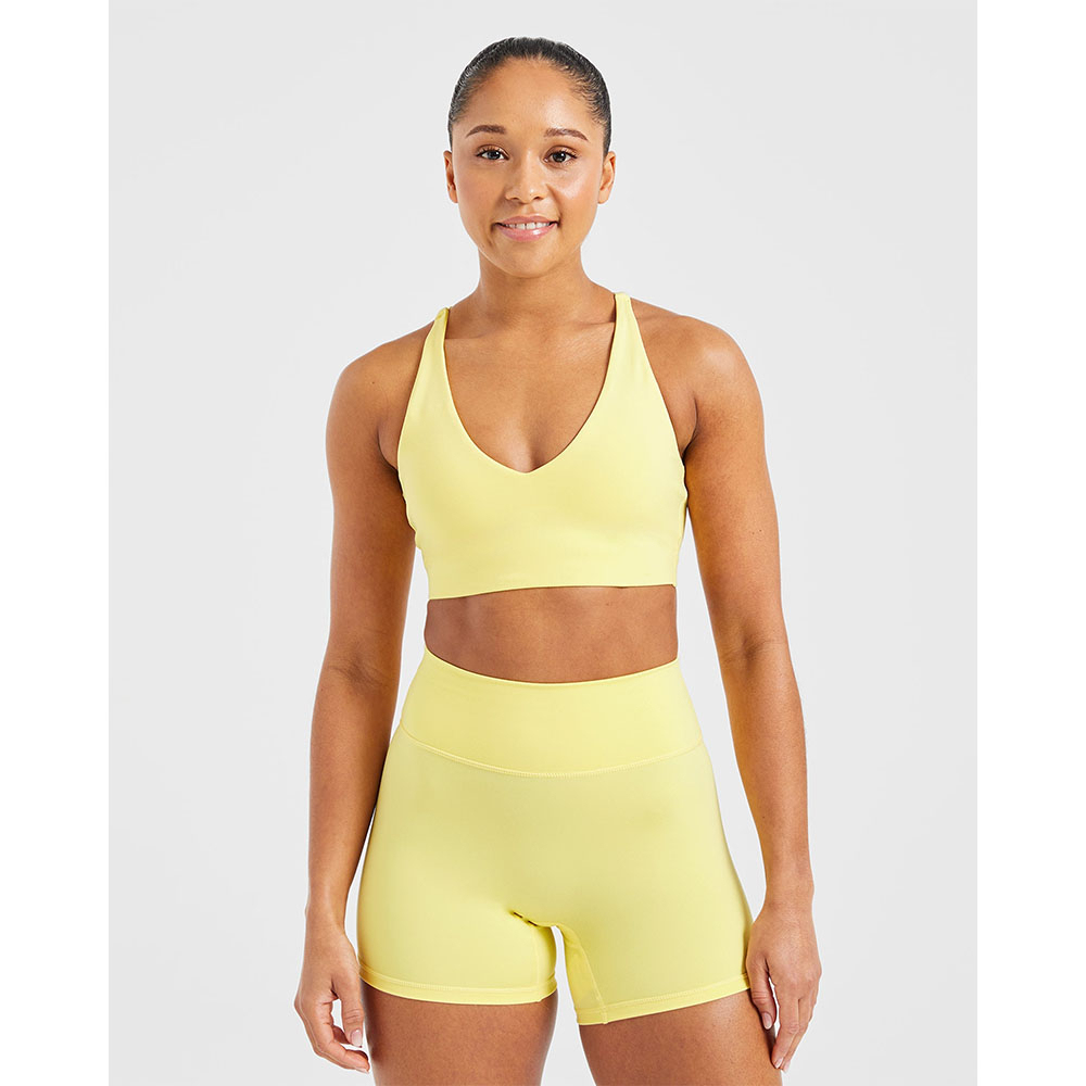 High Quality Staple Sports Bra Adjustable Back Straps V Shaped Neckline High Impact Latest Women Fitness Sports Bra