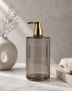 Flacon pompe transparent en PET pour lotion, distributeur de shampoing ovale, emballage cosmétique pour lavabo de salle de bain - Product Image 3