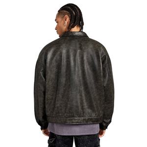 Blouson en cuir de vachette de haute qualité, design OEM 2025, logo et design personnalisés acceptés, blouson aviateur en cuir - Product Image 5