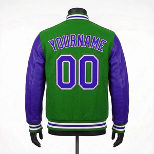 New Latest Style Custom Made Logo Oversized Breathable Men Varsity Jackets Lightweight Men Varsity Jackets - Product Image 5