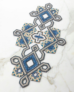 Embroidered Seed Beads Cotton Table Runner Custom Logo Accepted Factory Price Handmade High Quality Holiday Decor - Product Image 3