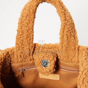 Smooth Fabric Fleece Bag <b>Plush</b> Everyday Tote Comfortable Shoulder Straps Spacious Interior Lightweight Fashion Accessory - Product Image 4