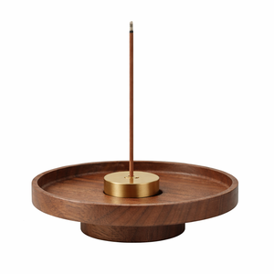 Porta Incienso de Madera y Latón con Diseño Floral para el Hogar, Templo, Aromaterapia, Meditación, Hecho a Mano - Product Image 5