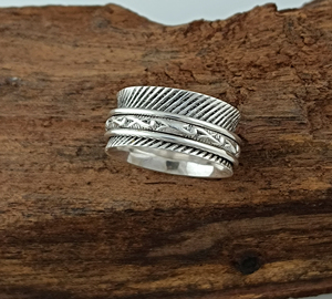 Custom 925 Sterling Silver Amethyst Bezel Set Classic Women's Dual <b>Spinner</b> Fidget Worry <b>Ring</b> Floral Rope Twist Pattern Wholesale - Product Image 5