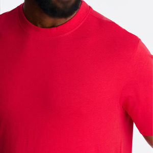 Camiseta de Algodón de Color Sólido para Hombre, Logotipo Personalizado, Cuello Redondo, Manga Corta, Estilo Casual, Fabricante Mayorista OEM ODM en EE. UU. - Product Image 3