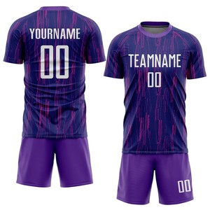 เสื้อฟุตบอลทีมชาติแบบสั่งทำ, ชุดฟุตบอลขายส่ง, ระบายอากาศได้ดี แห้งเร็ว ผลิตจากโพลีเอสเตอร์ 100%, ชื่อทีม, เบอร์ และโลโก้ - Product Image 1