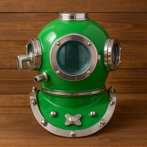 Casco de Buceo Metálico Hecho a Mano, Estilo Vintage, Decoración Náutica para el Hogar, Réplica Coleccionable - Product Image 1