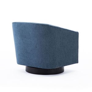 Sedia Girevole Cadet Blue Garland con Base in Legno, Elegante Arredamento per Soggiorno - Product Image 3