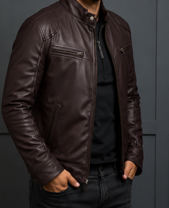 Veste en cuir de style Genz de haute qualité, très élégante et cool - Product Image 2