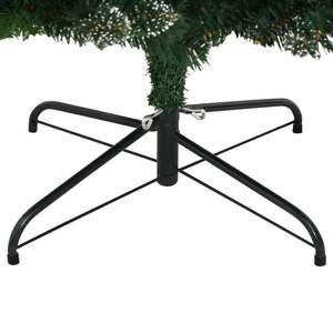 Grand arbre de Noël artificiel articulé vert en PVC et PE avec décorations festives en métal - Product Image 6
