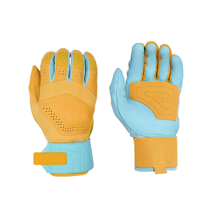 Guantes de Béisbol Juveniles de Moda para Deportes, con Detalles en Cuero Azul y Amarillo, Diseño Acolchado, Guantes de Softbol - Product Image 2