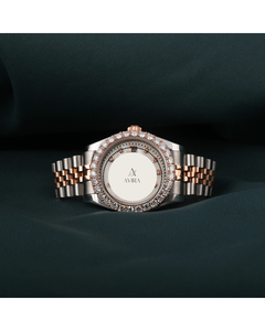Montre mécanique analogique de haute qualité, verre en alliage, or blanc, bracelet en acier inoxydable argenté pour femmes, date, édition limitée, luxe - Product Image 1