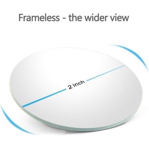 Specchietto Retrovisore Convesso Rotondo Regolabile in Vetro HD Senza Cornice, Rotazione a 360° per Auto, SUV, Camion, Facile Installazione con Adesivo - Product Image 6