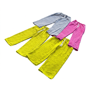 Men's 100% Cotton Sweatpants Mid Waist Drawstring Unisex Straight Fit Autumn Eco-Friendly Quick Dry Lightweight Breathable - Product Image 4