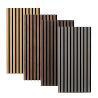 Panneau acoustique en bois Akupanel, lattes en bois MDF avec support en feutre PET, panneau mural absorbant le son pour la décoration intérieure