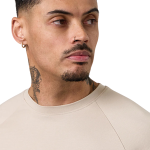 T-shirt de sport personnalisé pour homme, beige, surdimensionné, imprimé, en jersey, respirant, à séchage rapide, pour l'entraînement, la gym, la remise en forme - Product Image 6