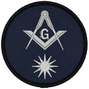 Patch brodé thermocollant rond Or Maître Maçon, Insigne de Regalia Maçonnique pour Vêtements, Veste, Applique DIY, Cadeau Personnalisé - Product Image 3