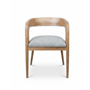 Fauteuil en teck écologique et durable avec siège rembourré, chaise de salle à manger moderne pour restaurant, hôtel, maison, mobilier de salle à manger - Product Image 4