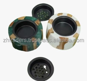 Noor Al Oud Brûleur d'encens en bois en résine époxy Mubkhar arabe de luxe pour l'ambiance, le parfum d'intérieur et les cadeaux festifs du Ramadan - Product Image 6