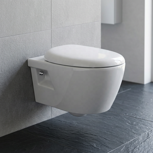 Sanitee Rimless Wall Hung <b>Ceramic</b> Toilet Water Closet Modern Wall Mounted WC <b>Pan</b> For Bathroom Sanitary Ware Products - Product Image 4