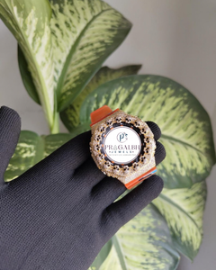 นาฬิกาเพชรแบบ Iced Out สุดหรู สไตล์ฮิปฮอป นาฬิกาควอตซ์แบบอนาล็อกสั่งทำพิเศษ ตัวเรือนทองสแตนเลส - Product Image 1