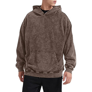 Sudadera con Capucha Oversize para Hombre, Estilo Vintage, Algodón, Casual, Holgada, Moderna, Básica, Retro, Streetwear - Product Image 2