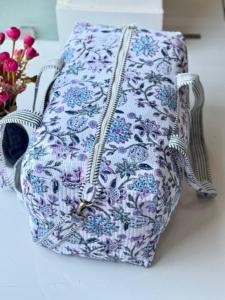 Luxury High Quality Cotton Block Printed Duffel <b>Bag</b> Handmade <b>Zipper</b> Closure Washable Beach Travel Beach Market <b>Shopping</b> <b>Bag</b> - Product Image 4
